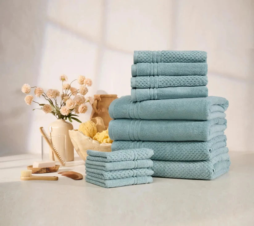 🎁Today 50% OFF-100% Cotton BathroomTowel Set, 12 Pieces -Soft, Quick-Drying &Durable Towels for Home