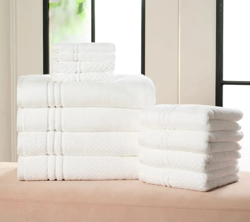 🎁Today 50% OFF-100% Cotton BathroomTowel Set, 12 Pieces -Soft, Quick-Drying &Durable Towels for Home