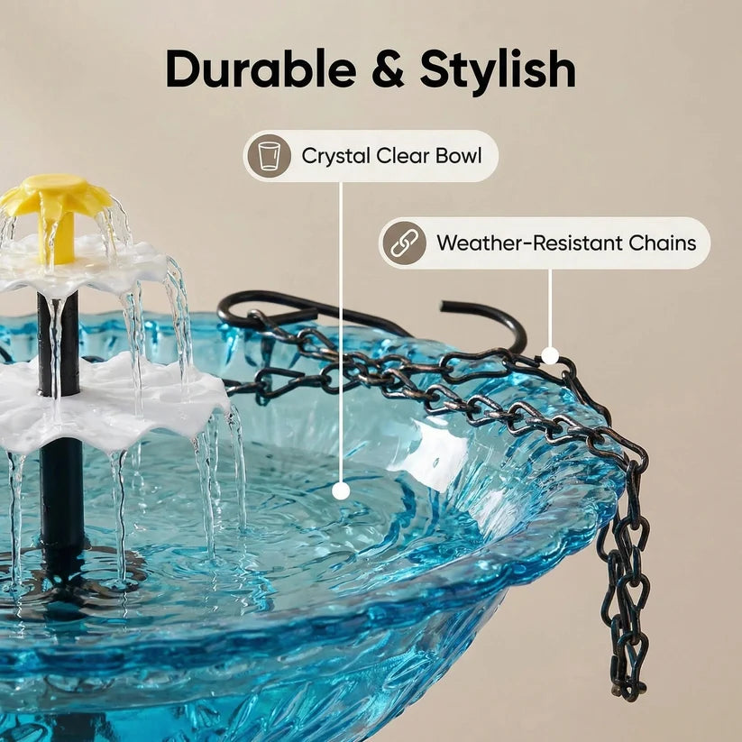 🎁Solar Cascade Hanging Bird Bath Fountain