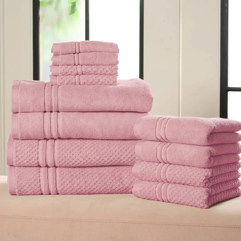 🎁Today 50% OFF-100% Cotton BathroomTowel Set, 12 Pieces -Soft, Quick-Drying &Durable Towels for Home