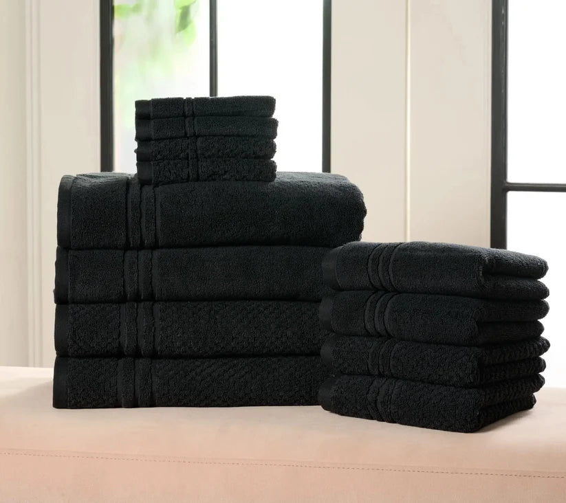 🎁Today 50% OFF-100% Cotton BathroomTowel Set, 12 Pieces -Soft, Quick-Drying &Durable Towels for Home