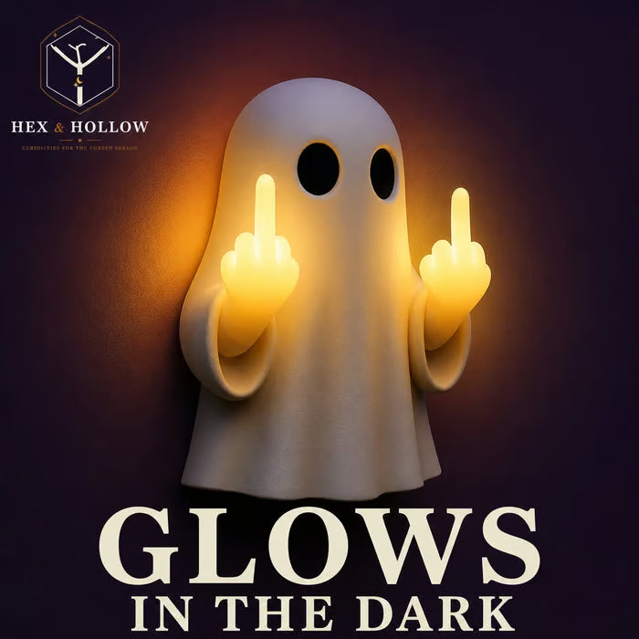 Halloween Ghost Middle Finger Glow Night Light