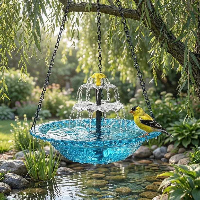 🎁Solar Cascade Hanging Bird Bath Fountain