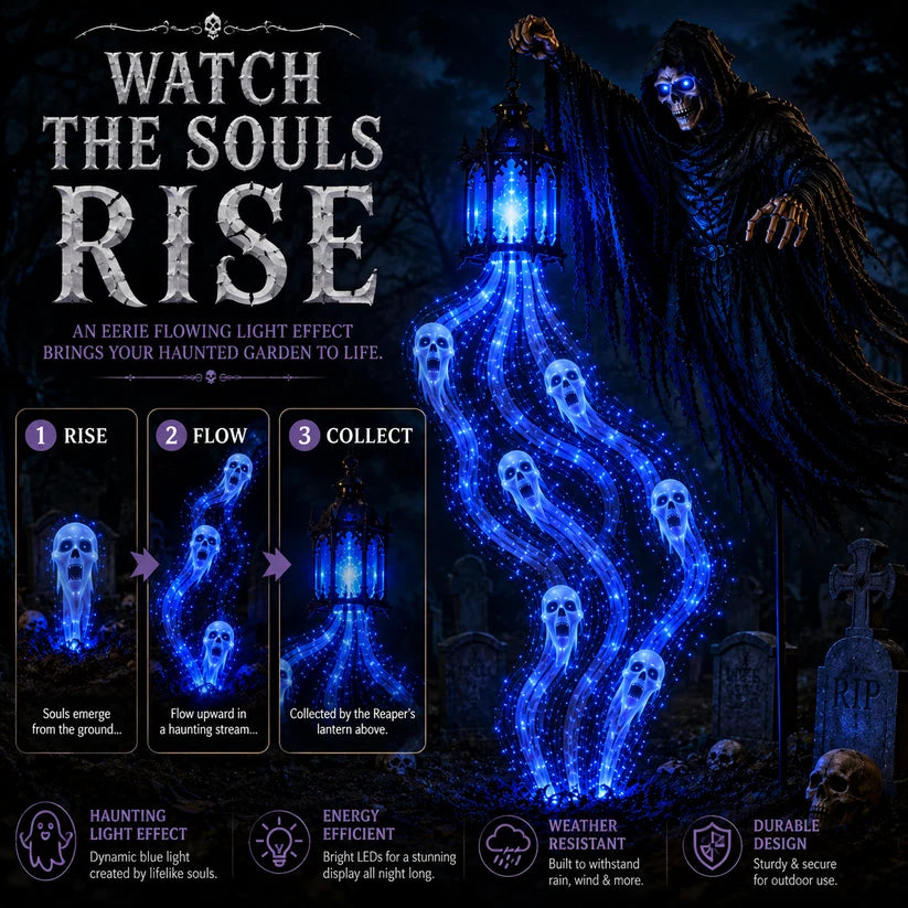 🎁Today 50% OFF🎁💀2PCS Halloween Soul Harvester Animated Garden Light