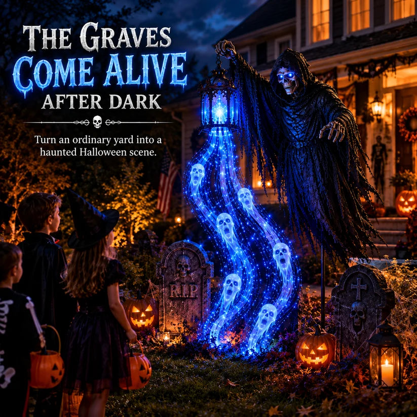 🎁Today 50% OFF🎁💀2PCS Halloween Soul Harvester Animated Garden Light