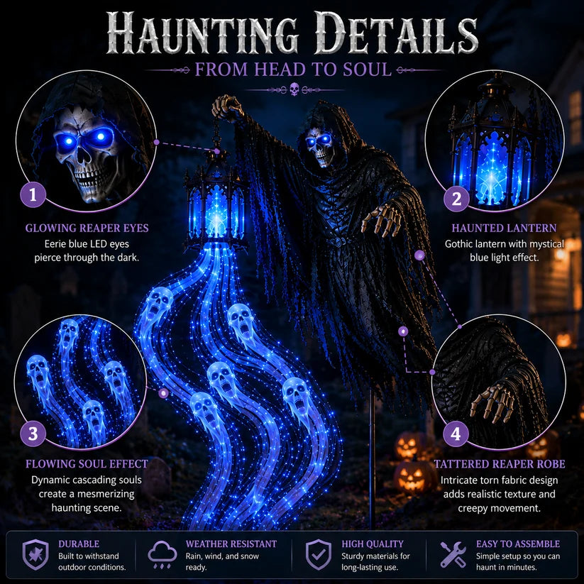 🎁Today 50% OFF🎁💀2PCS Halloween Soul Harvester Animated Garden Light
