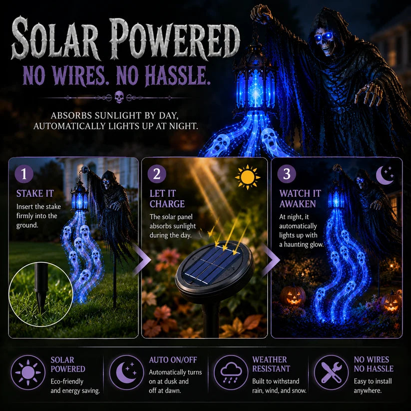 🎁Today 50% OFF🎁💀2PCS Halloween Soul Harvester Animated Garden Light